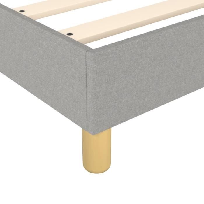 Base de cama de muelles - CUQUE - AB3120590 - Gris claro - 100x200 cm - Tejido 100% poliéster