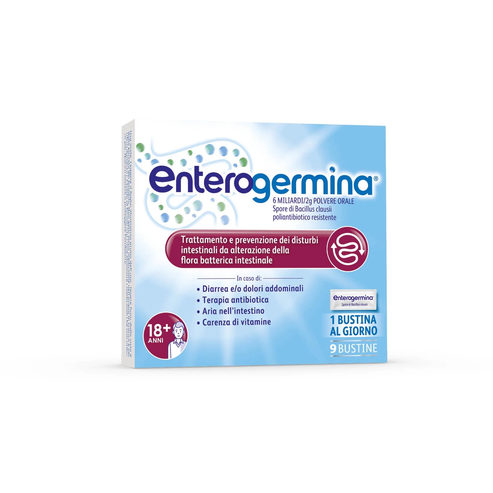 ENTEROGERMINA Enterogermina 6 milliards d'adultes 9 sachets pour favoriser l'équilibre de la flore intestinale