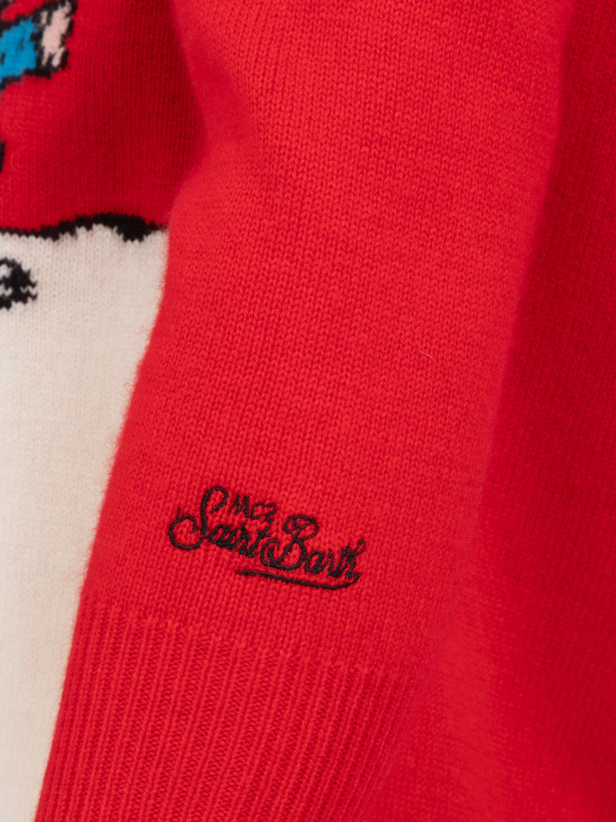 Heron Heren Trui Rood Jacquard Peanuts Merry Print | SNOOP