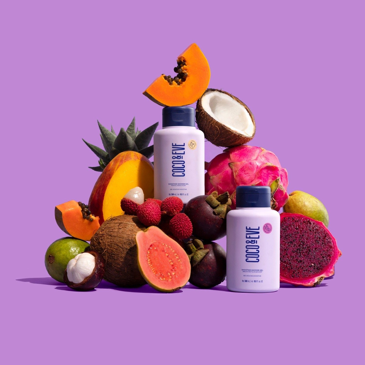 „Coco & Eve“ dušo želė „Glow Figure Smoothie“ – kvapas: ličiai ir drakono vaisiai