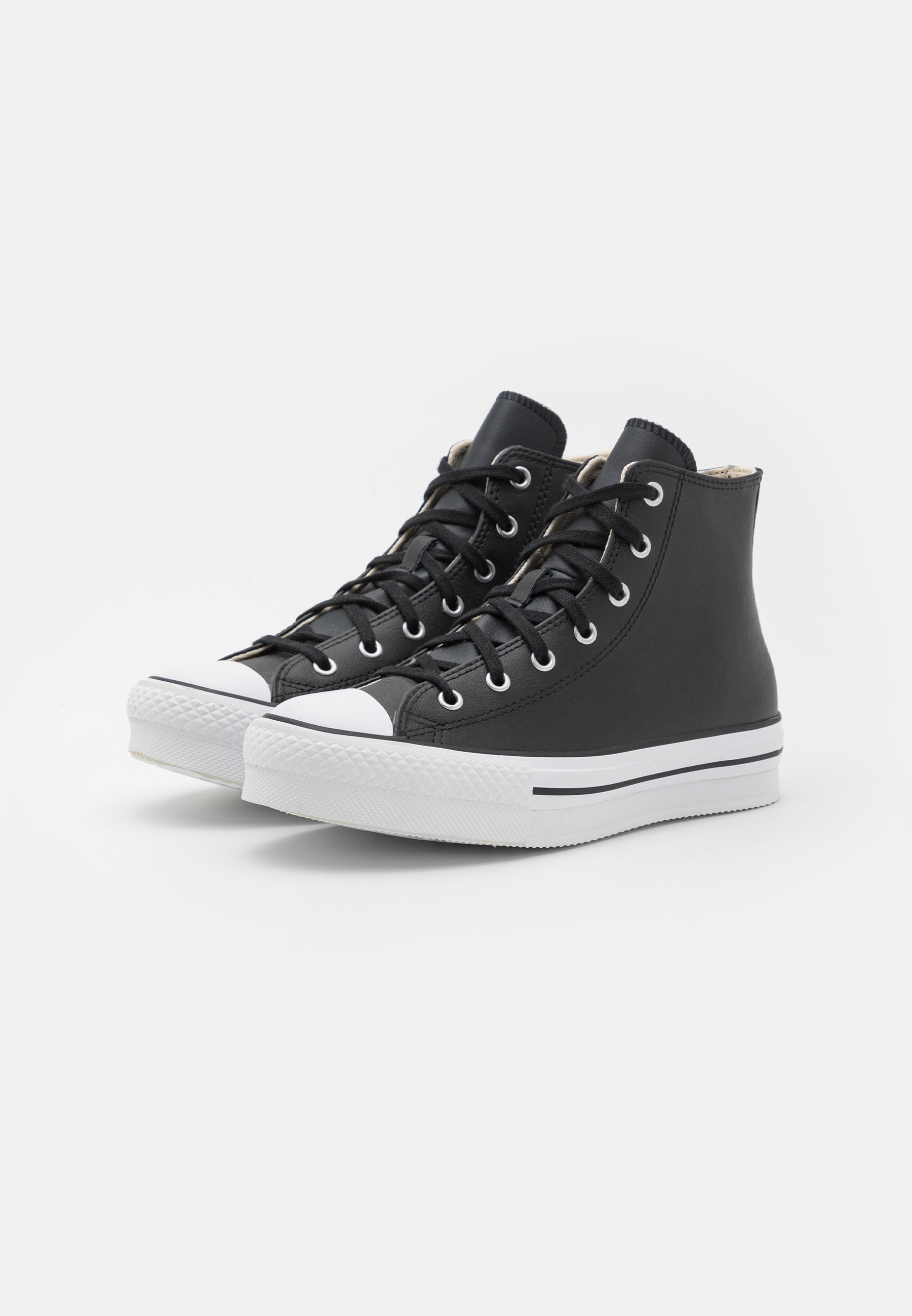 Converse CHUCK TAYLOR ALL STAR EVA LIFT PLATFORM UNISEX - Hoge sneakers - zwart/natuurlijk ivoor/wit