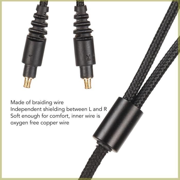 Cable de repuesto para auriculares Cocosity, cables de audio compatibles con ATH MSR7B, ATH SR9, ATHE ESW990H y sonido para proyectores.