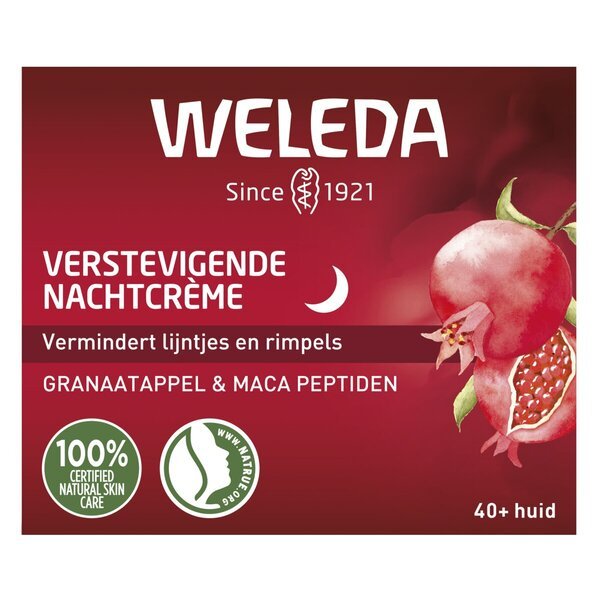 Weleda granatų ir maca stangrinamųjų peptidų naktinis kremas brandžiai odai, 40 ml