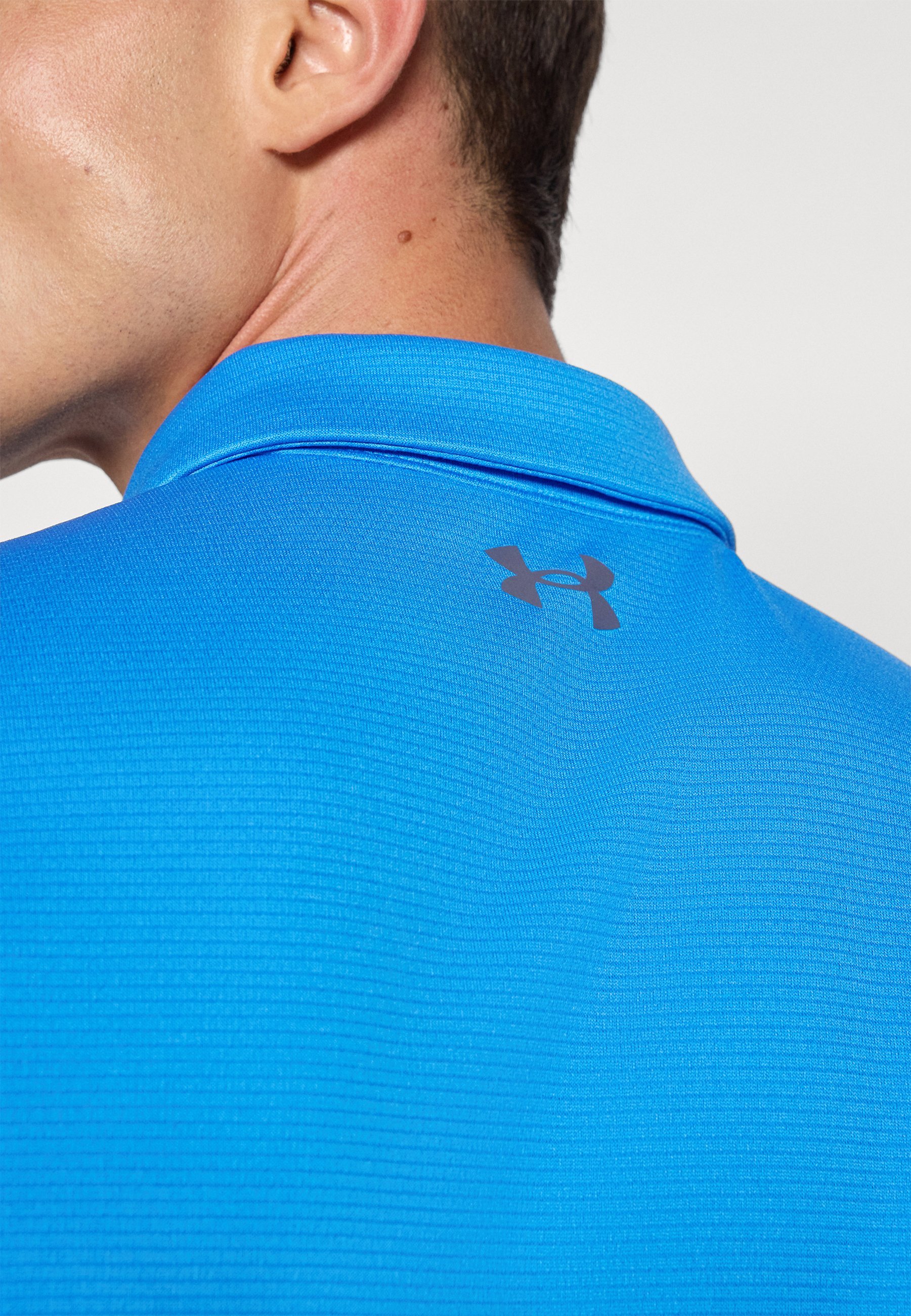 Koszulka polo Under Armour TECH – niebieska Atlantyda/szara smoła