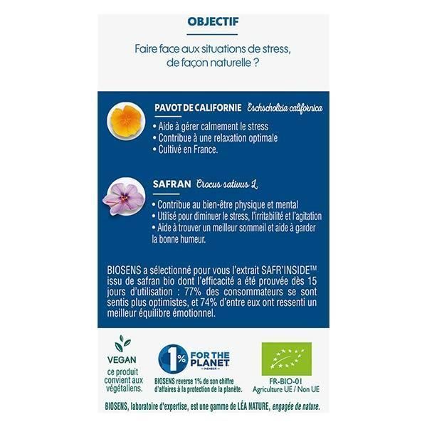 Biosens Stress Control® Orgánico 30 cápsulas vegetales