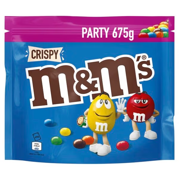 M&M хрскава кесица за забаву<br>675 г