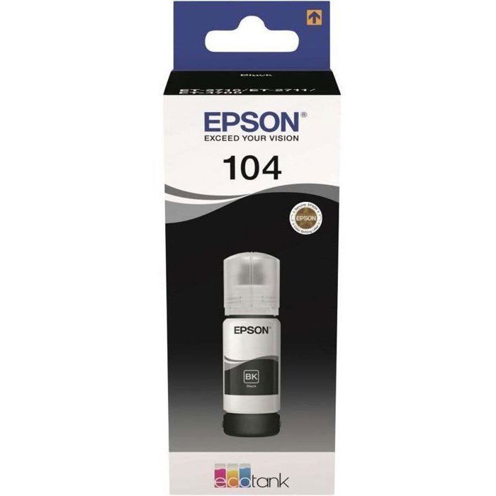 EPSON Epson EcoTank 104 inktnavulset - Zwart - Inkjet - 4500 pagina's - 1 stuk (C13T00P140)