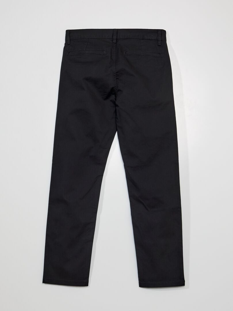 Calça chino de corte reto - PRETA