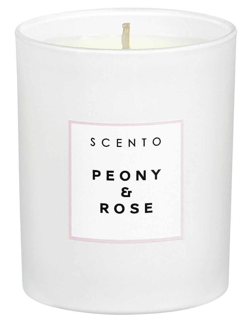 SCENTO PEONY & ROSE GEPARFUMEERDE KAARS