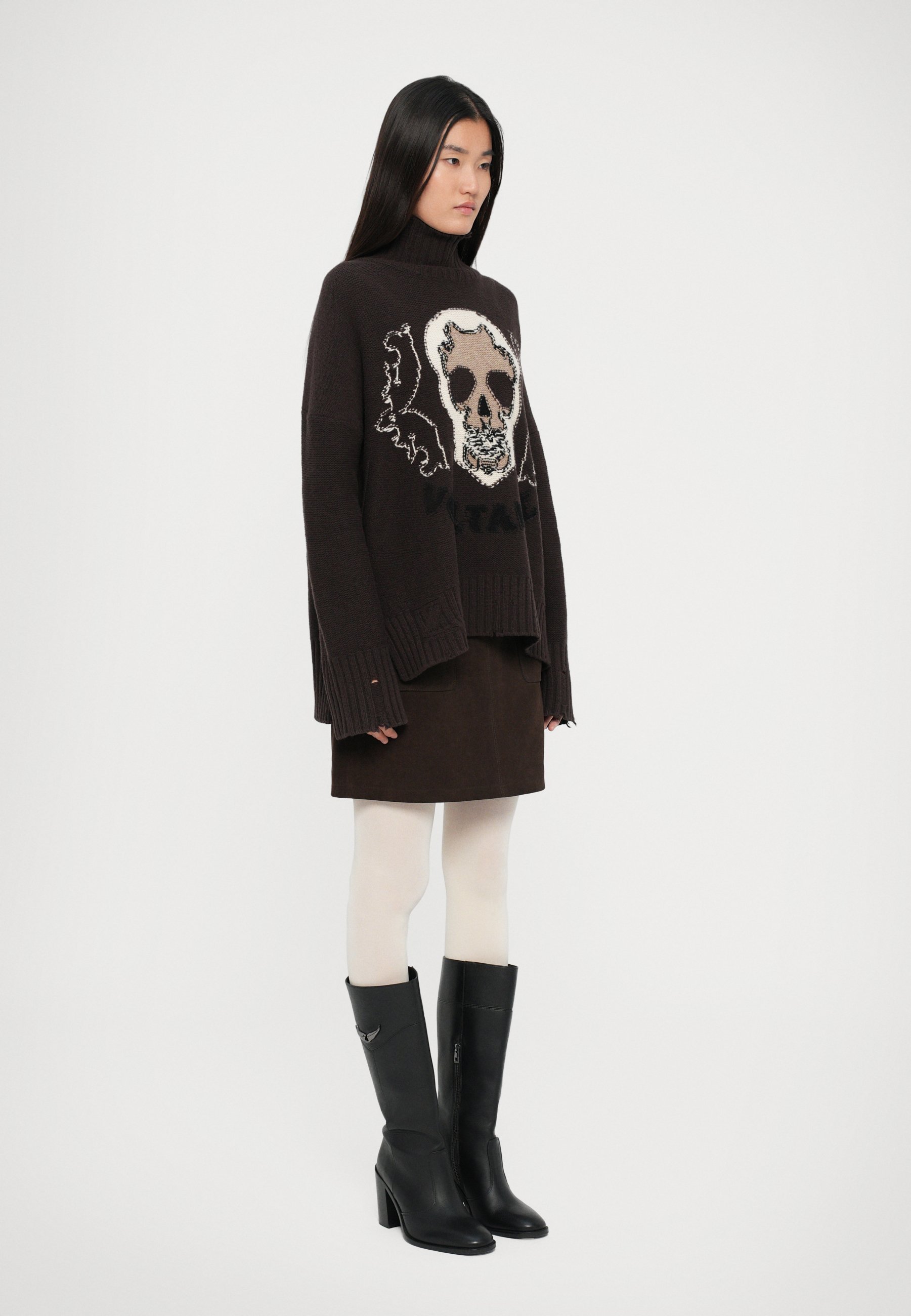 Zadig & Voltaire BLEEZA WESTERN - Trui - pure chocolade
