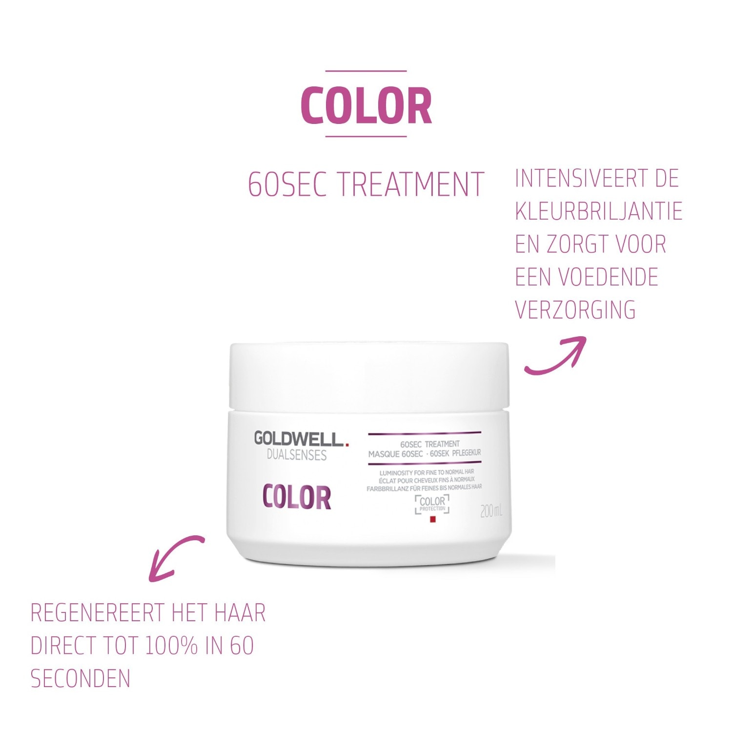 Goldwell Haarmaske Dualsenses Color 60 Sek. Pflege - 200 ml