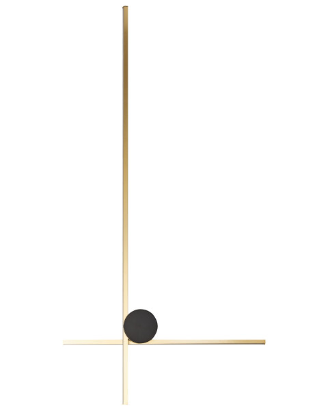 Lampka ścienna LED 90 cm metalowa złota