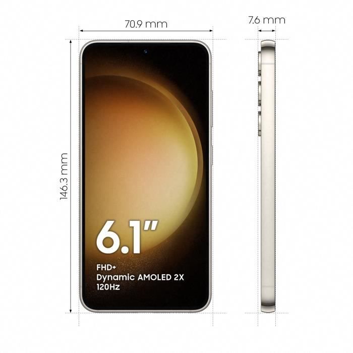 SAMSUNG Galaxy S23 128Go Crème