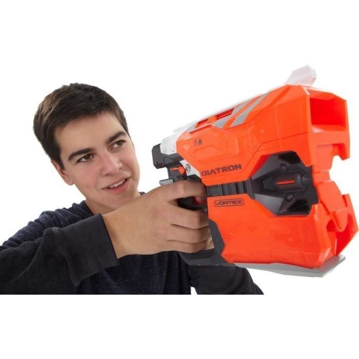 Nerf Diatron Disc Blaster - Spara 2 dischi alla volta - Ricarica rapida - 8 dischi inclusi