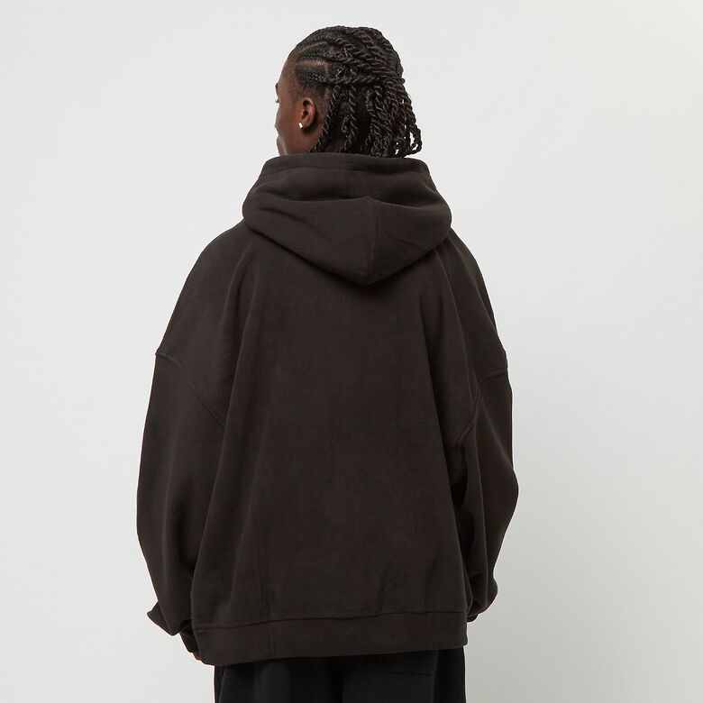 Sudadera con capucha y media cremallera de forro polar extragrande