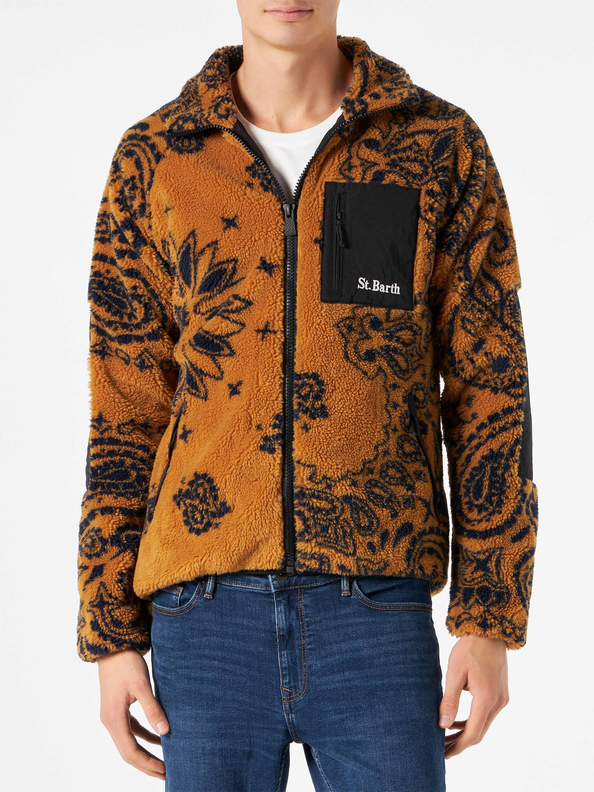 Sherpa-Jacke für Herren mit Muster