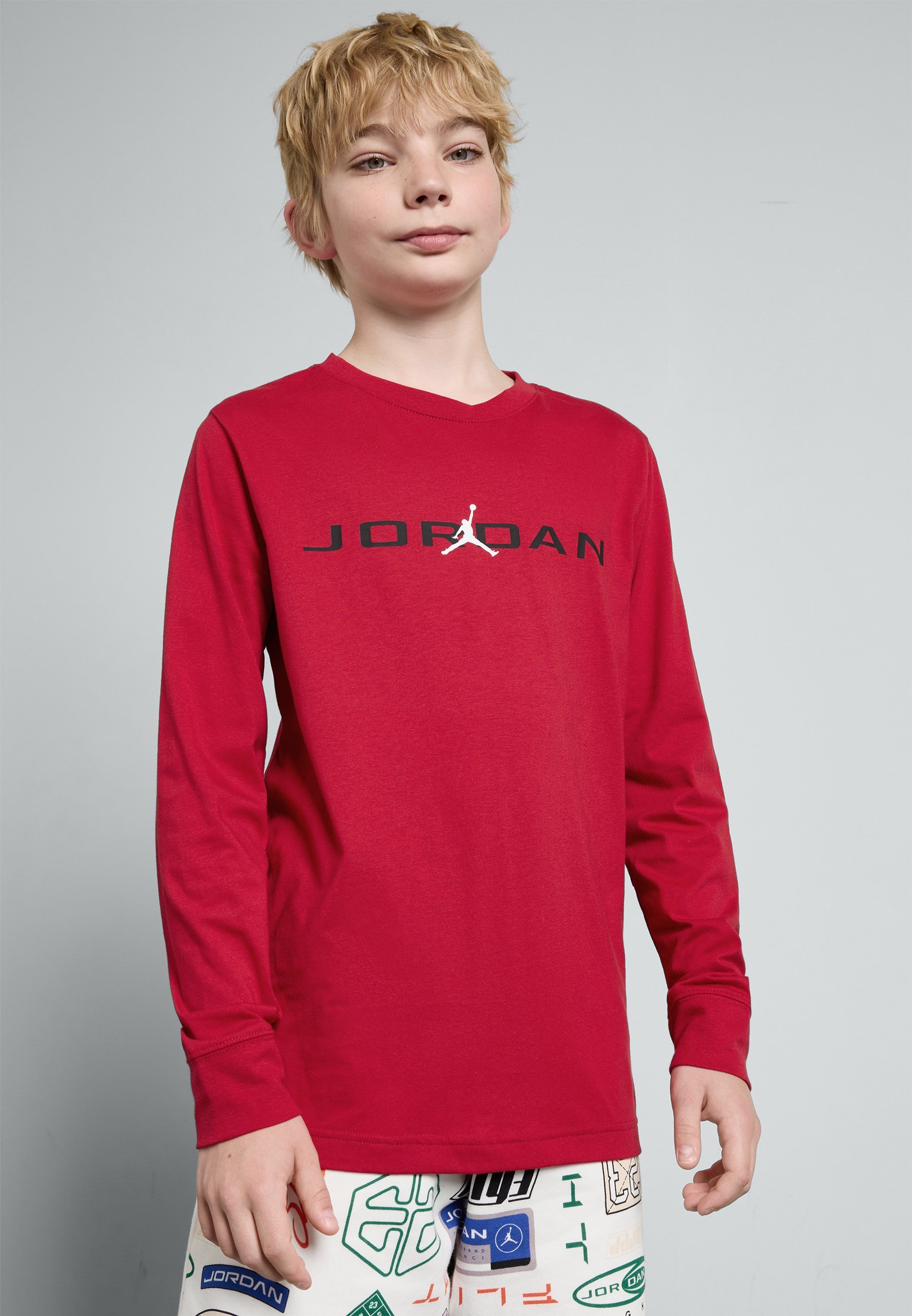 Jordan BASELINE TEE - Top s dlouhým rukávem - black/white