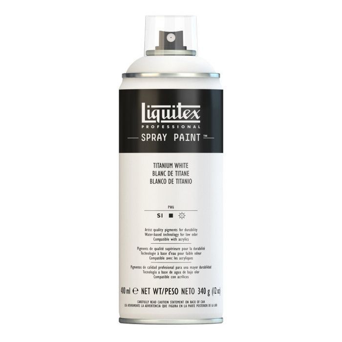 LIQUITEX Acrylic Spray Paint - Titanium White - 400 ml - Matte Finish