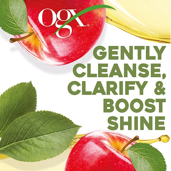 Champú OGX Clarify & Shine+ con vinagre de manzana, 385 ml