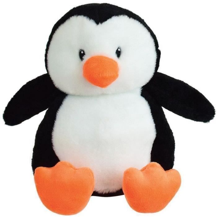 Borsa dell'acqua calda in peluche a forma di pinguino JEMINI - Adatta al microonde, riempita con microsfere di argilla, circa 19 cm