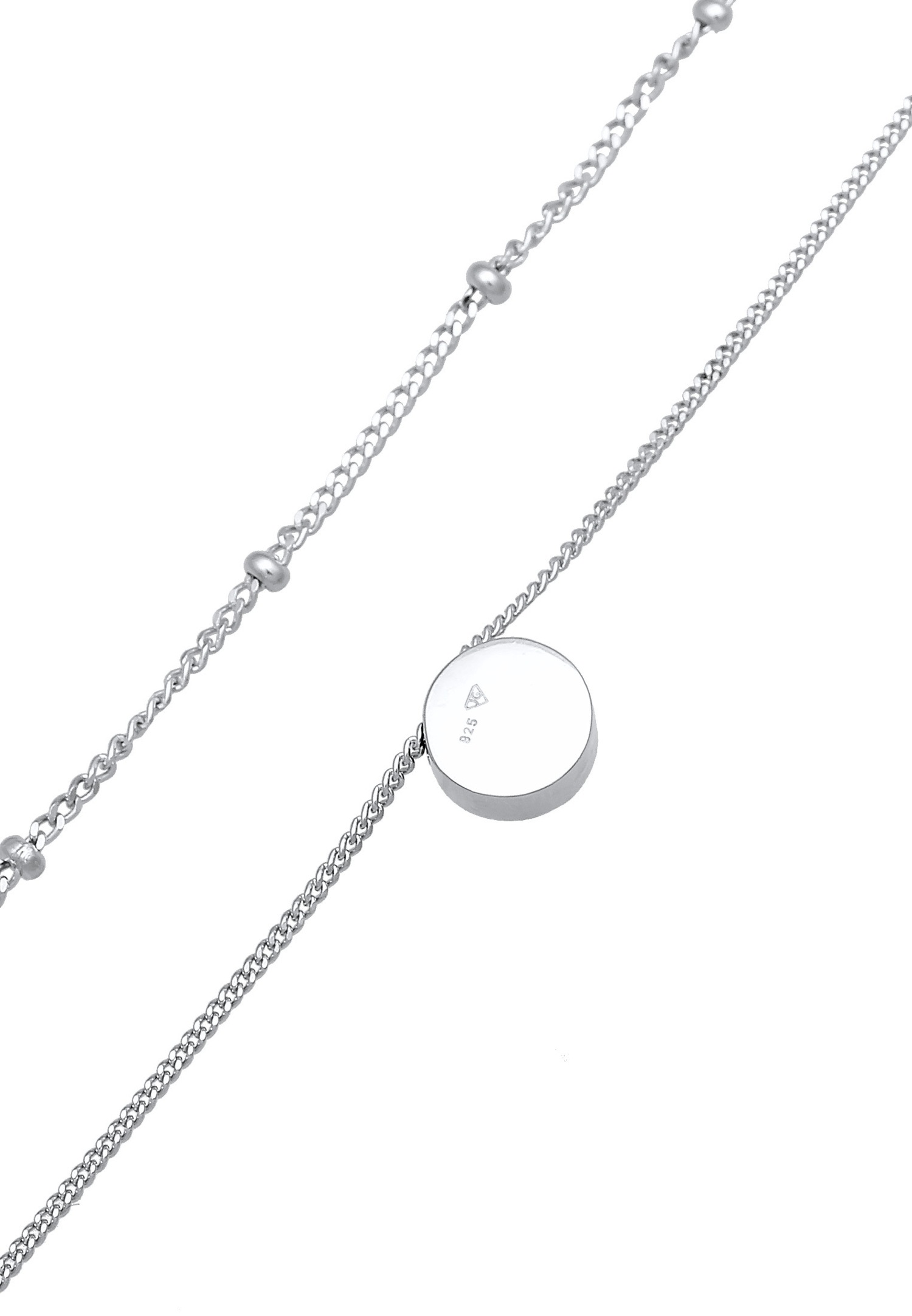 Elli Femmes choker couches boules avec cristal en argent sterling 925