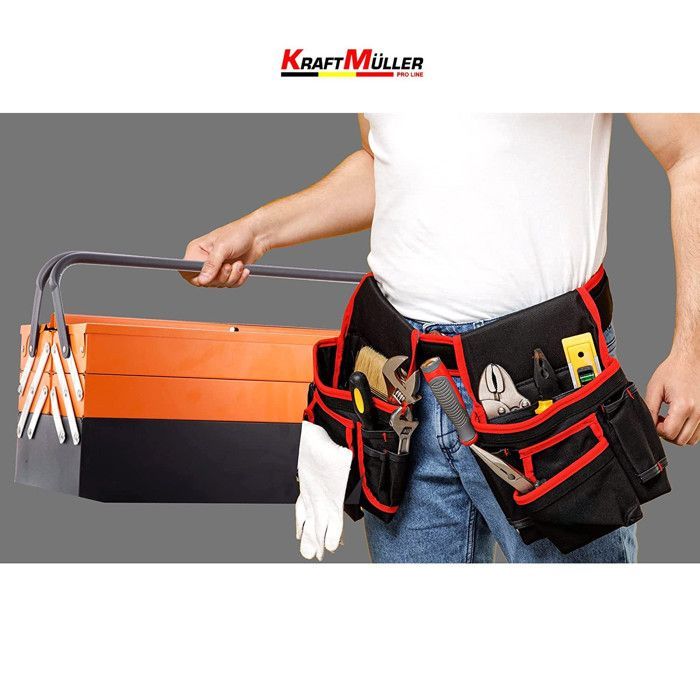Kraft Müller KM-85PCS Orange Tool Box, made of ultra-resistant metal, 85 tools, Top Quality Chrome Vanadium, Screwdrivers, Pliers