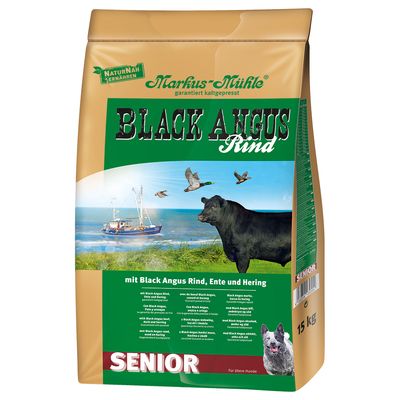15 kg Markus Mühle Black Angus Senior Tørfoder til Hunde - 12 kg + 3 kg Gratis!*
