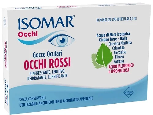 ISOMAR Isomar Augentropfen gegen rote Augen 10 x 0,5 ml Erfrischend und feuchtigkeitsspendend