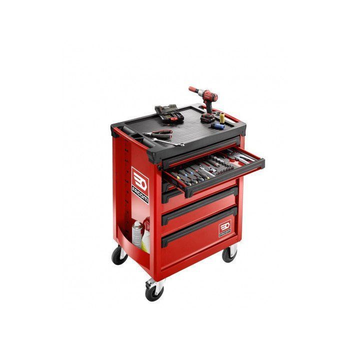 Carrello portautensili su ruote - FACOM - Roll M3 - 6 cassetti - Rosso - Polipropilene rinforzato con fibre