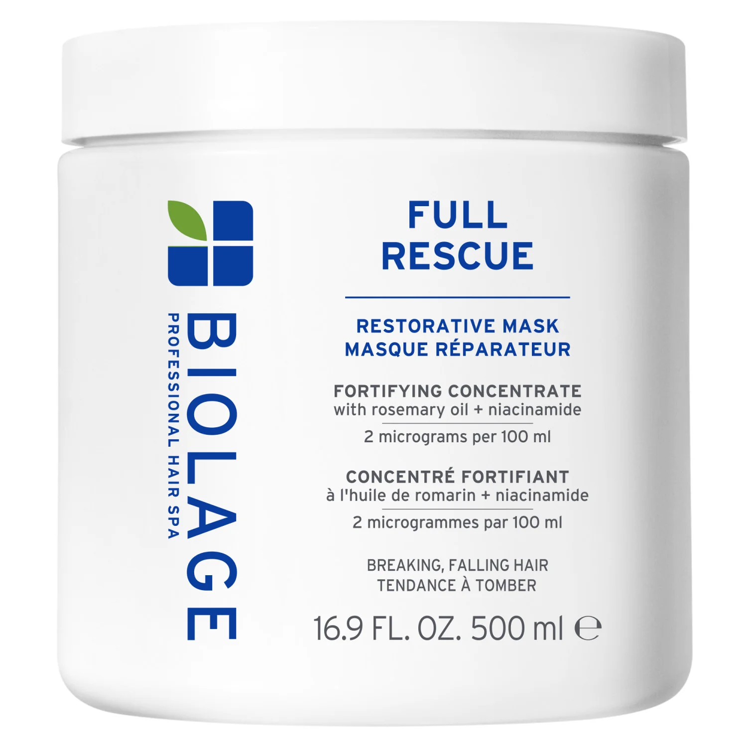Full Rescue Maschera Ristrutturante - Maschera Rinforzante Capelli, Maschera Anticaduta Capelli, Maschera Ridensificante Capelli