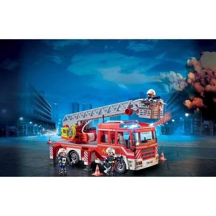PLAYMOBIL 9463 Camion de pompiers, Avec échelle pivotante, City Action, dès 4 ans