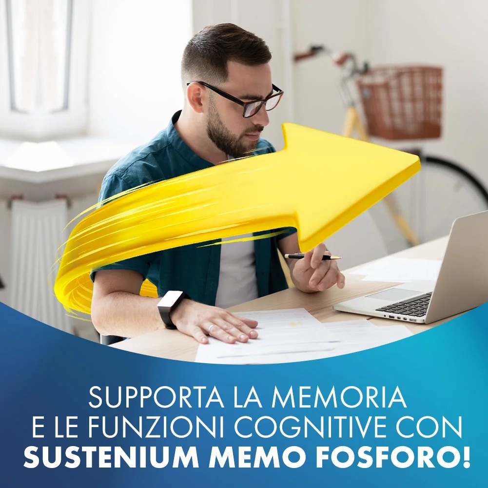 SUSTENIUM Sustenium Memo Maisto papildas su fosforu atminčiai ir koncentracijai gerinti 10 buteliukų