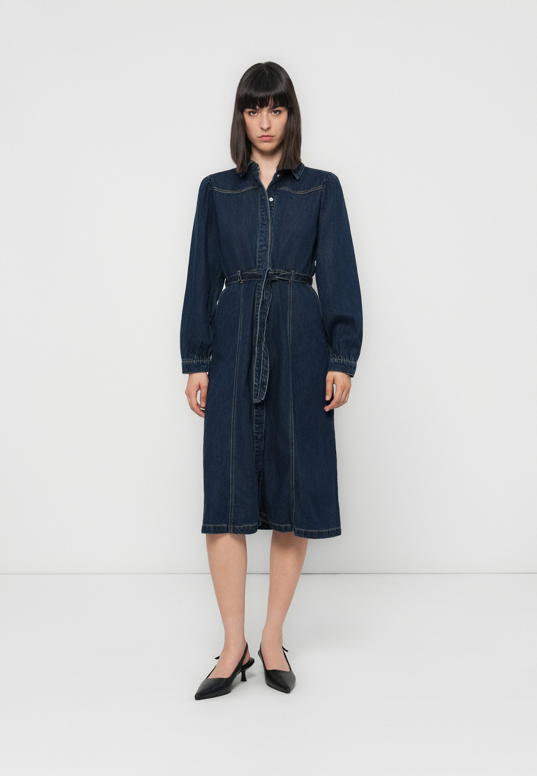 ABITO ONLY ONLJULIE - Abito in denim - denim blu scuro