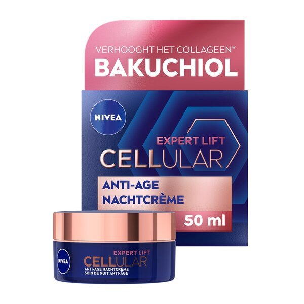 NIVEA Cellular Expert Lift naktinis kremas nuo senėjimo<br>50ml - visiems odos tipams ir brandžiai odai