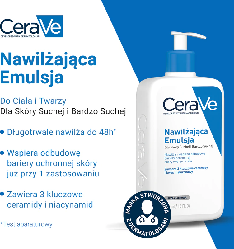 CeraVe Moisturizers Lotion hydratačné mlieko na tvár a telo pre suchú a veľmi suchú pokožku