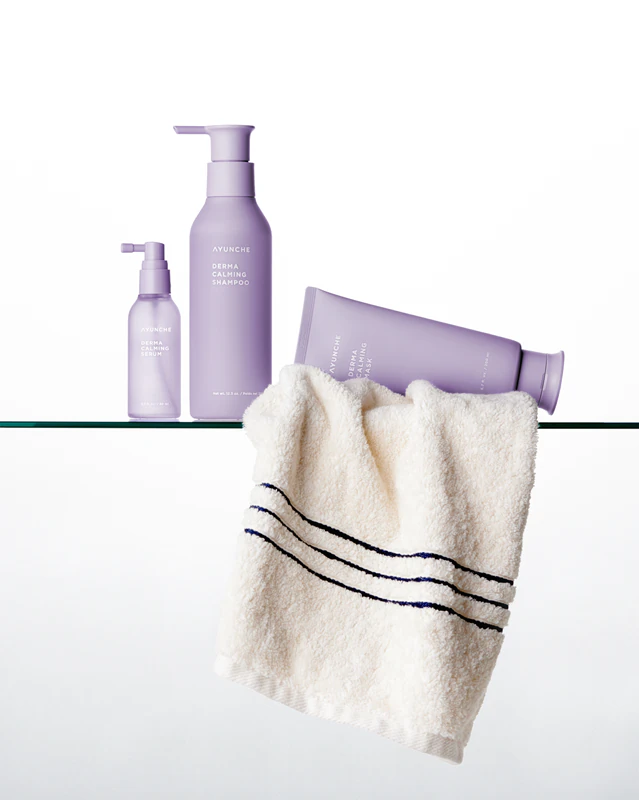 AYUNCHE Derma Calming Mask é uma máscara capilar hidratante para couro cabeludo seco e sensível.