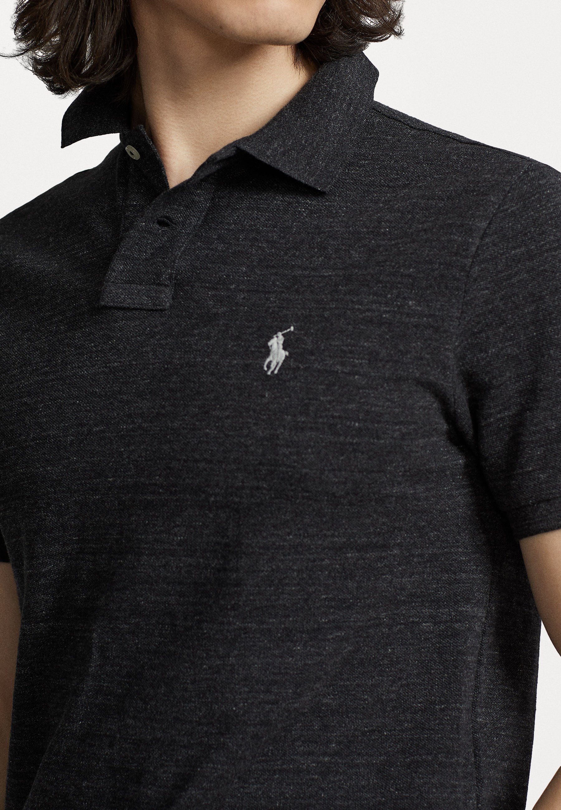 Polo Ralph Lauren Polo shirt met korte mouwen - zwart gemêleerd