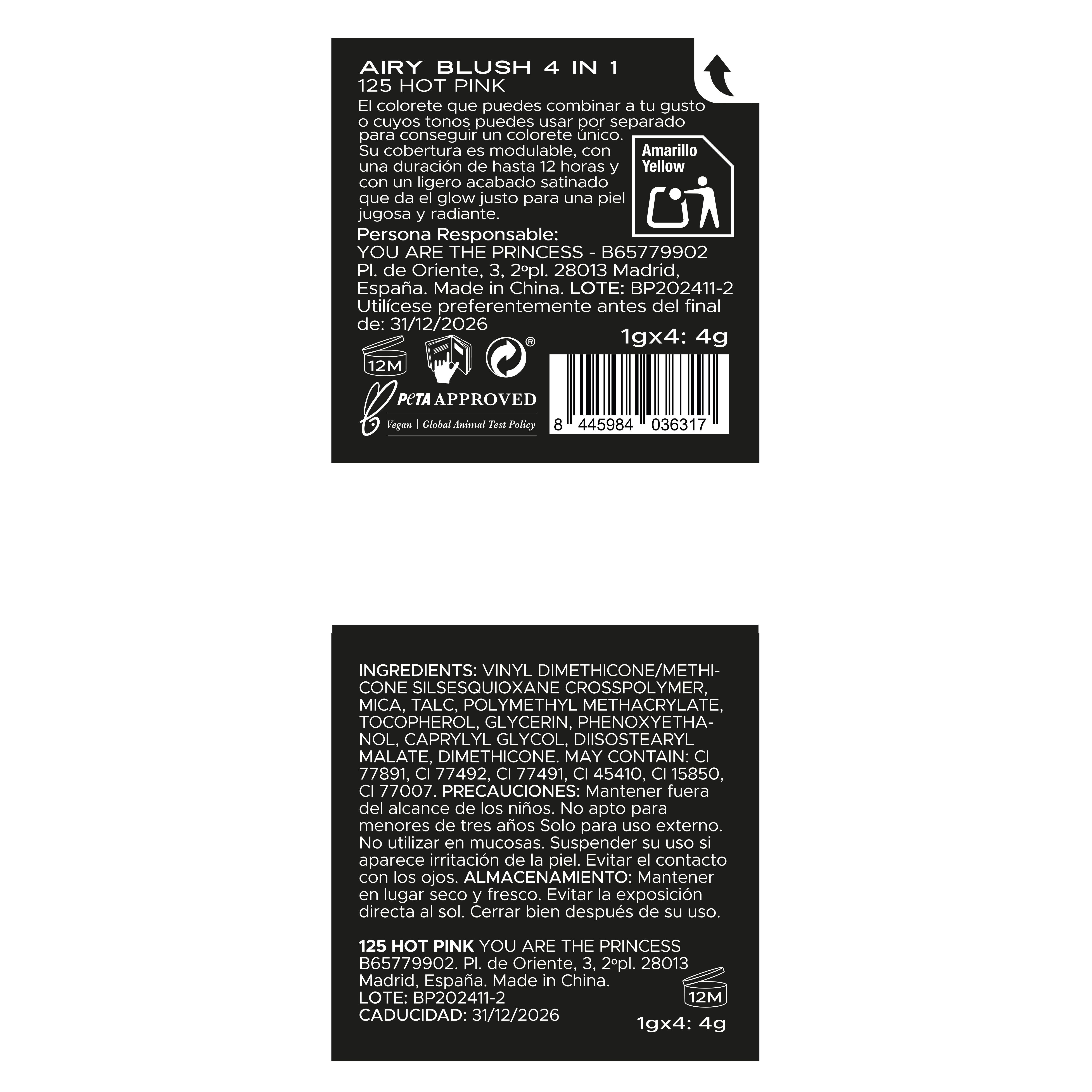 „Airy Blush 4 in 1“ pudros skaistalai Skaistalai