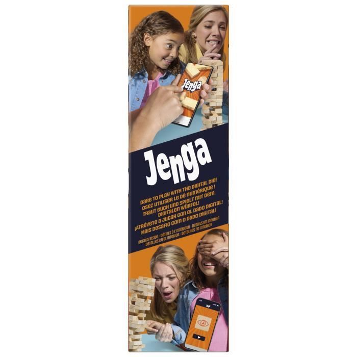 Jenga, Party game, Game with digital dice, Hasbro Games, Ages 8+