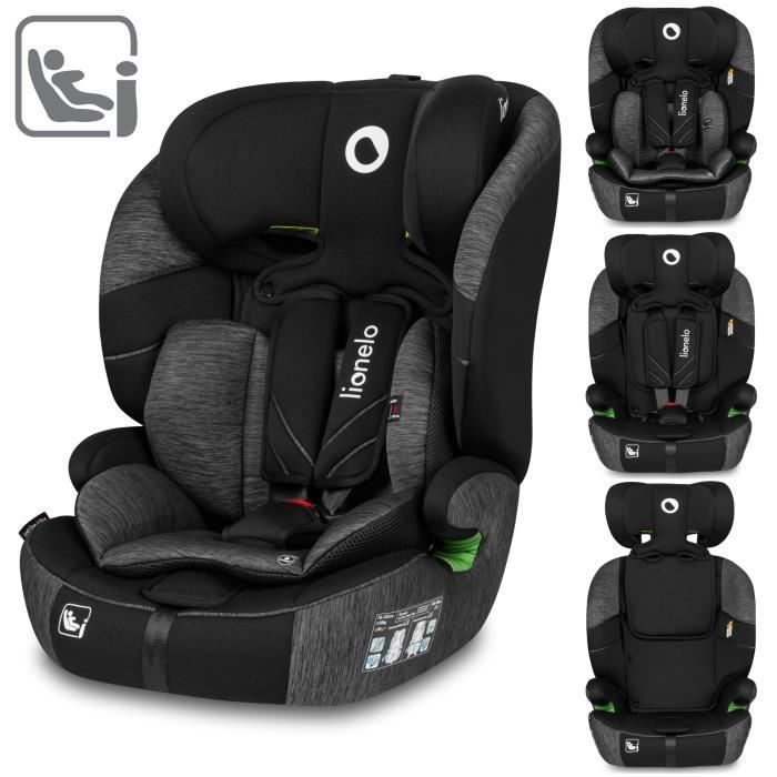 Seggiolino auto convertibile LIONELO Levi One i-Size - 76-150 cm - Gruppo 1/2/3 - Nero