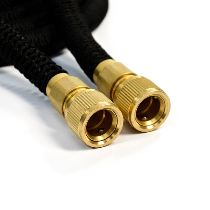 Manguera de jardín extensible Magic Hose de 7,5 m a 22,5 m + pistola pulverizadora - EYEPOWER - Negra
