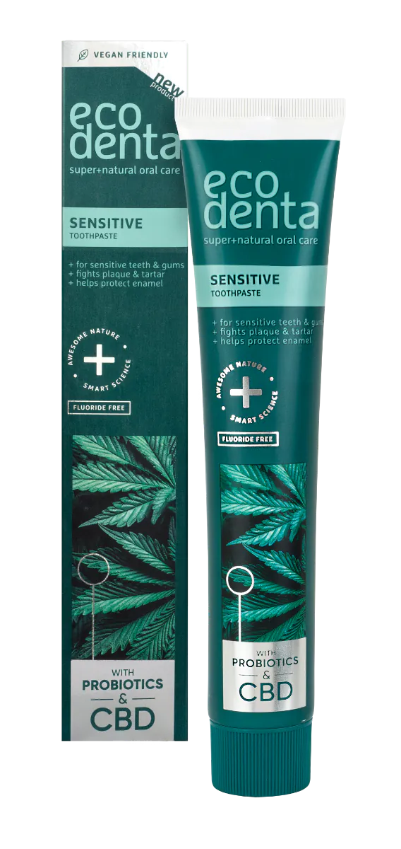 Ecodenta Sensitive CBD - Pasta do zębów z CBD i probiotykami 75 ml