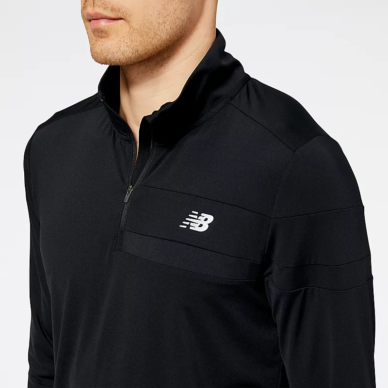 Jaqueta masculina Accelerate com meio zíper – PRETA