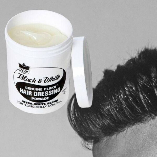 Schwarz-Weiße Pluko Haarstyling-Pomade 200 ml