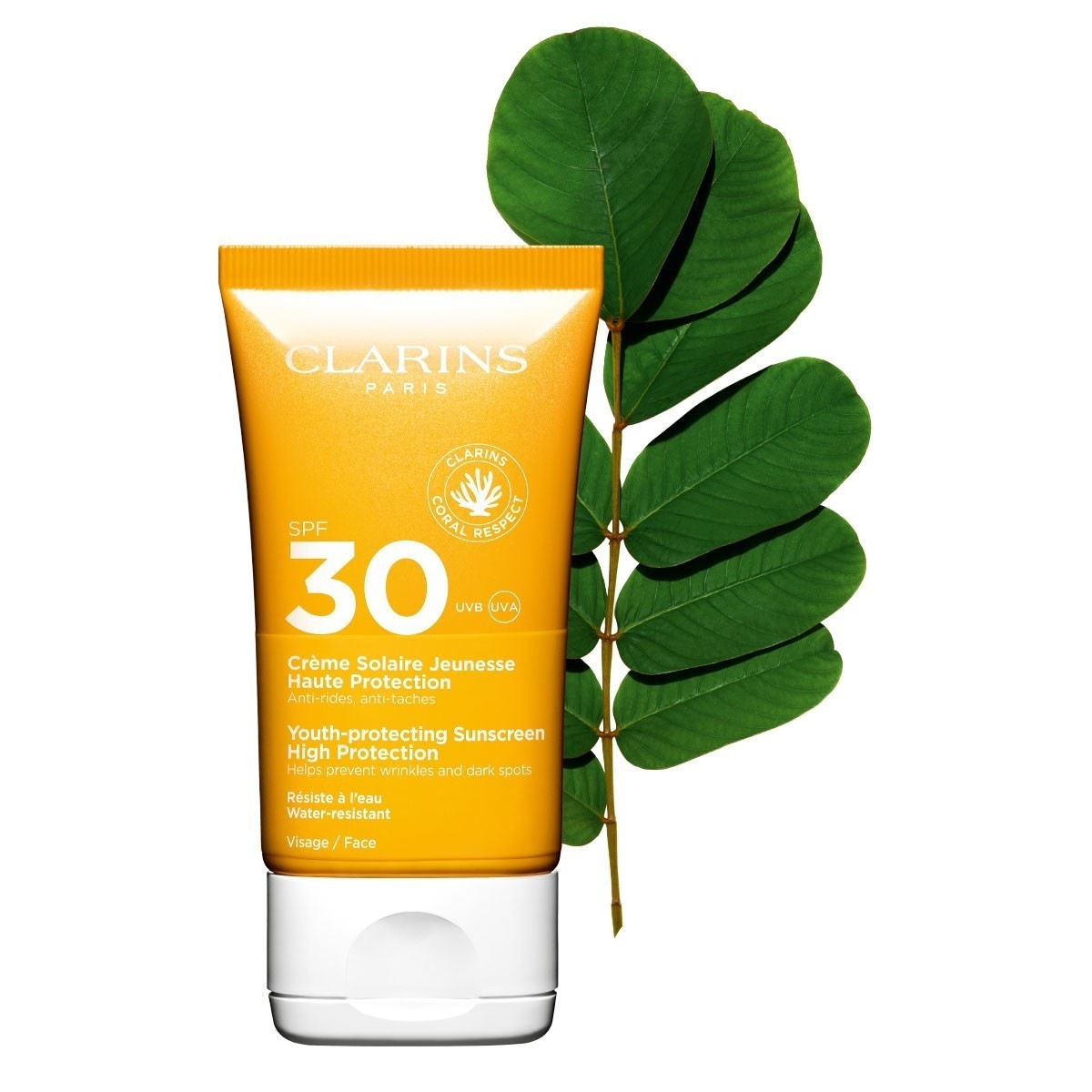 Clarins opaľovací krém, ochrana pred slnkom pre mladých dospelých, vysoký ochranný faktor 30, 50 ml