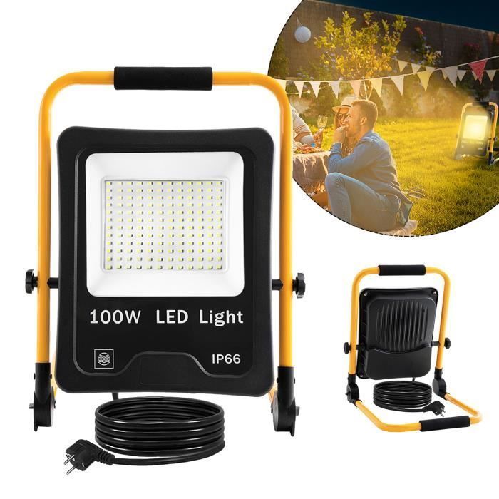 PROJECTEUR EXTÉRIEUR - LARS360 - 100W - Étanche IP66 - Blanc Chaud - 8000LM