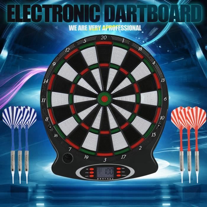 Electronic Dartboard - New - PP ABS - 44 * 51.5 * 2.8cm - 6 holes for darts