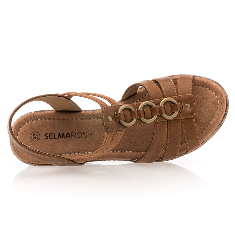 Sandalias marrones para mujer / Zapatos de punta abierta