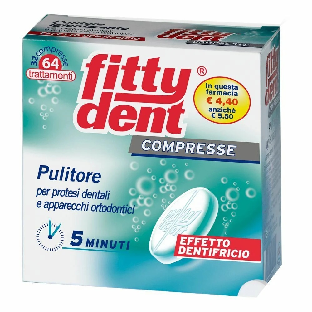 FITTYDENT Fittydent 32 comprimés Nettoyage de prothèses dentaires Det Os