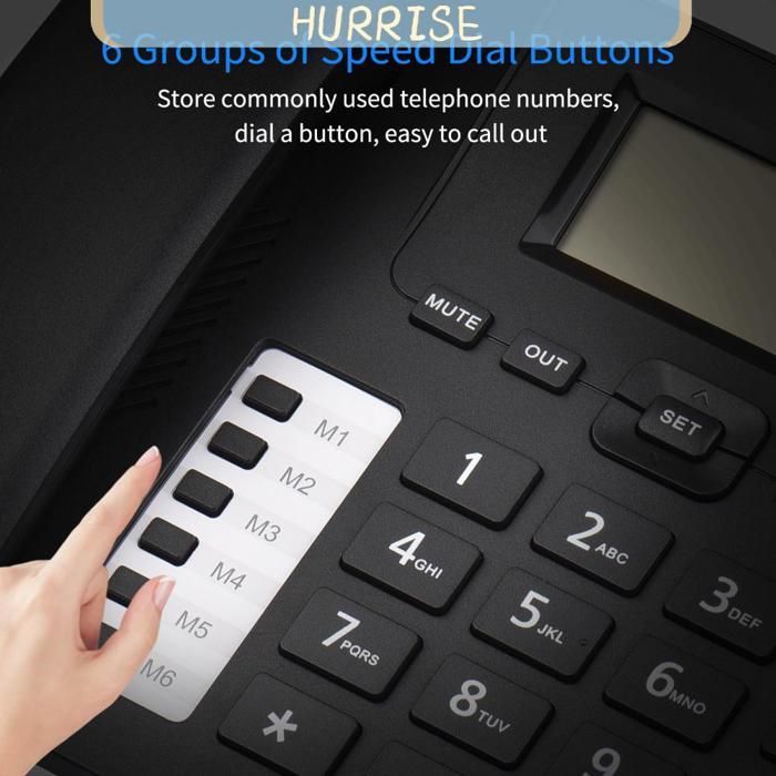migliori telefoni per la casa, telefono fisso nero, telefono per ufficio, telefono per stampante del computer, telefono nero